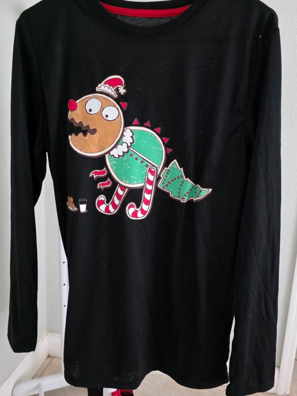 Cat & Jack Christmas Pajama Set XXL 16/18 Gingerbread Dino Buffalo Plaid NWT